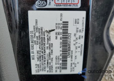 2009 Ford Mustang из США, поврежденный, VIN 1ZVHT80N495117212